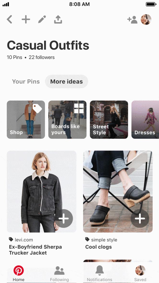 Pinterest nouvelles fonctionnalités