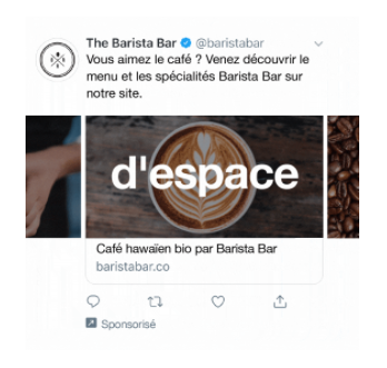 publicité carrousel Twitter