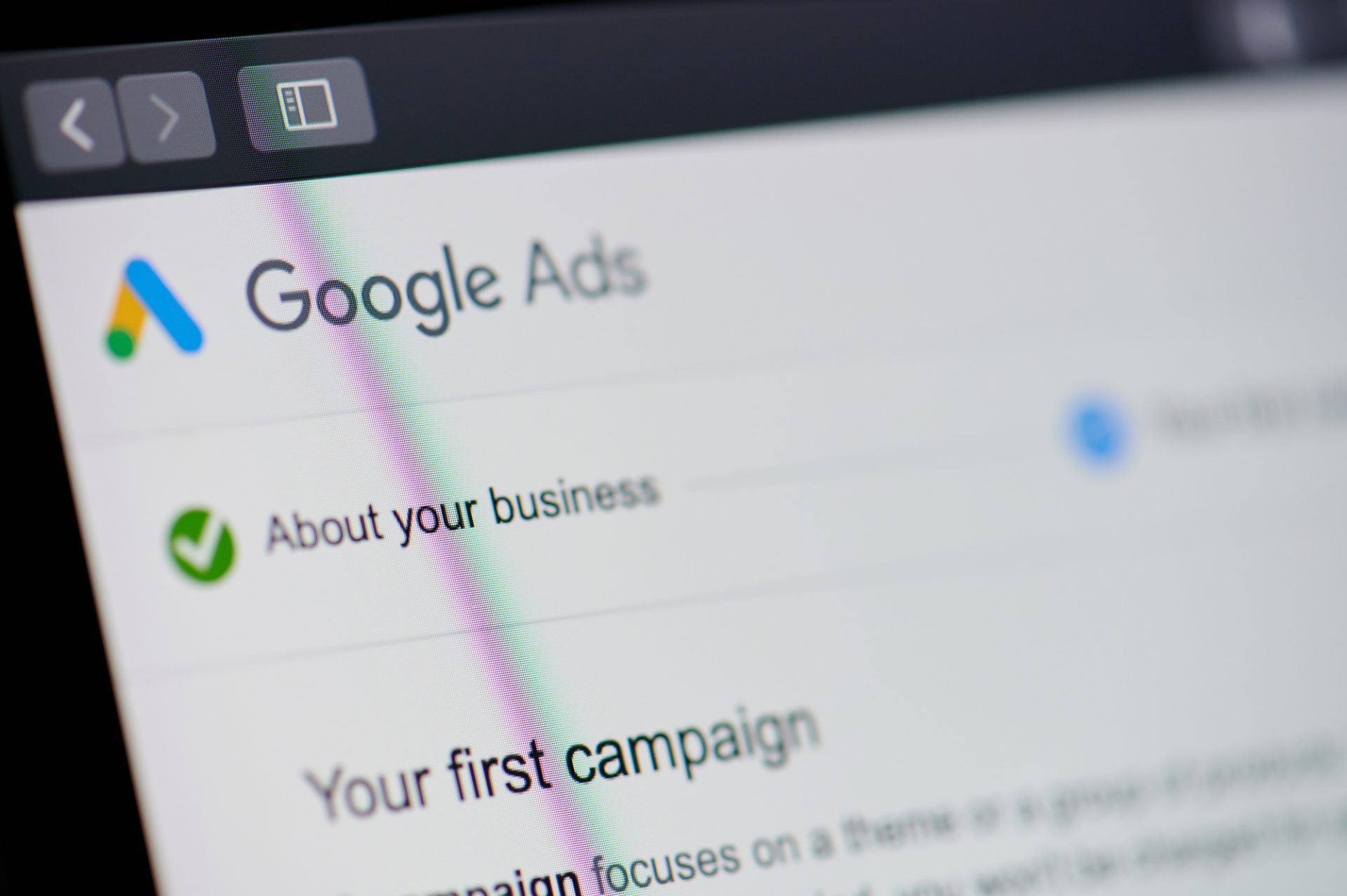 Interface Google Ads pour gérer ses campagnes SEA