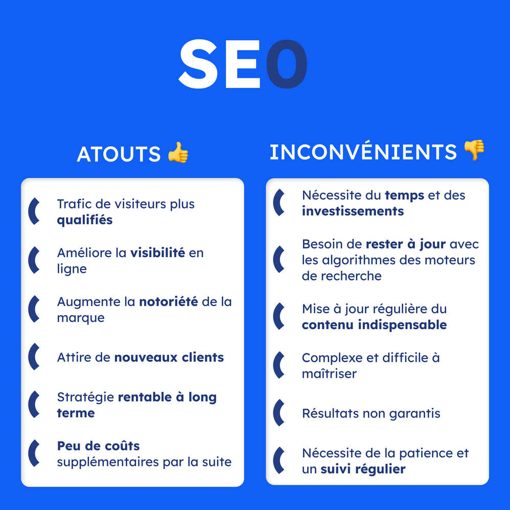 atouts et inconvénients du seo